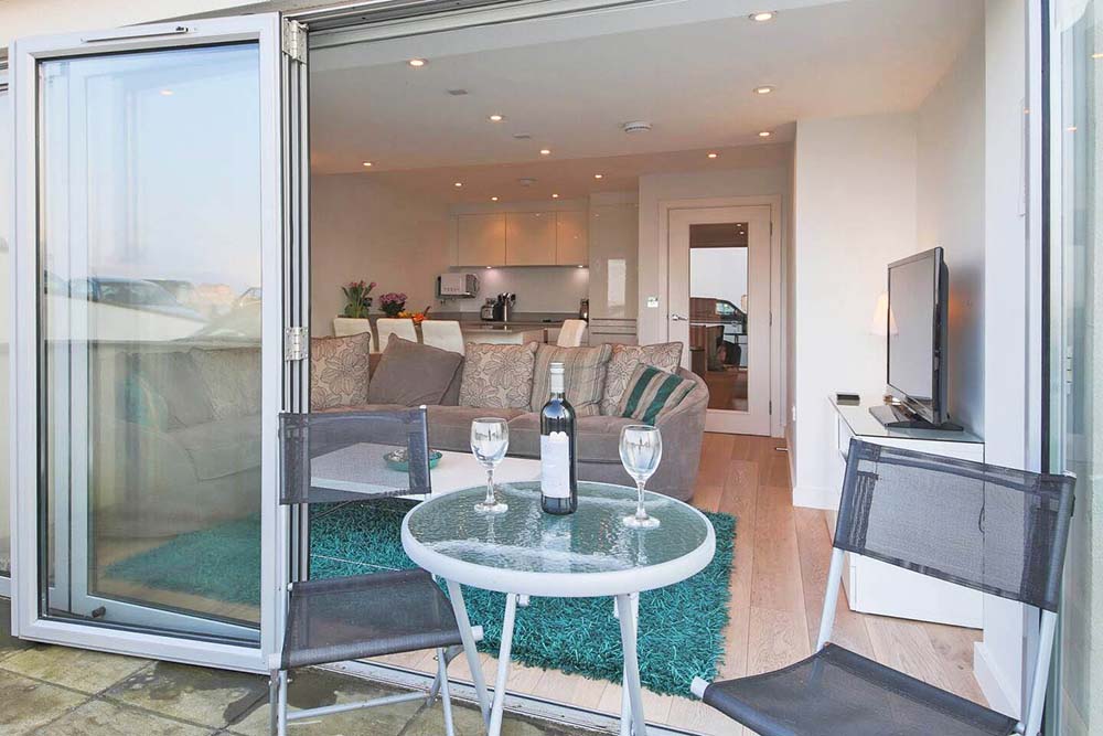 Balcony with ocean views