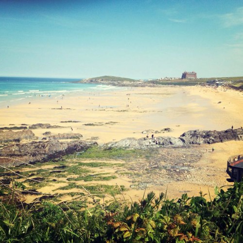View over Fistral Beach