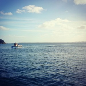 The ferry on its way back into St Mawes
